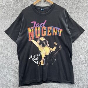 Vintage Ted Nugent Shirt Mens XL Whiplash Bash Tour 1995 Black